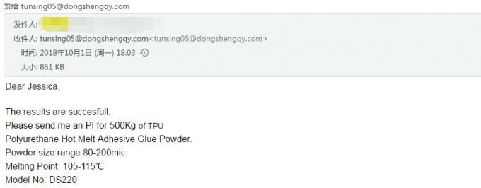 Weißes PA Warmschmelz-Klebstoffpulver Warmschmelzpulver starke Bindungseffekt 2